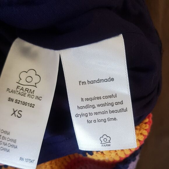 Farm Rio Anthropologie Dress XS Sweater Knit Mini Bohemian Southwestern Boho - Picture 11 of 16